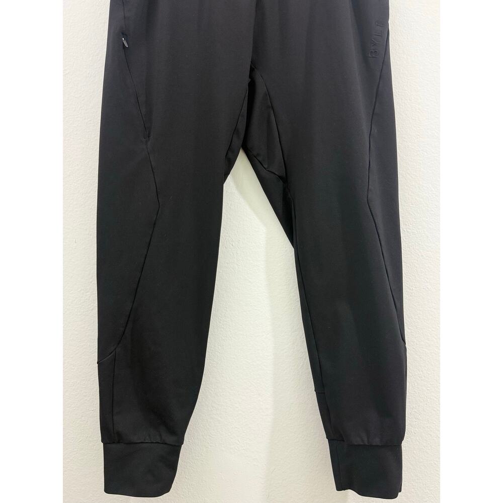 BYLT Active Jogger Pants Black Size L Relaxed Tapered Fit Side Zip Pocket - Picture 5 of 13